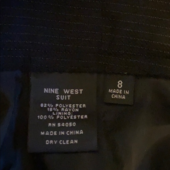 Nine West black pinstripe suit blazer pants size 8 - Picture 11 of 11